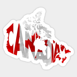 Canada Typo Map Sticker